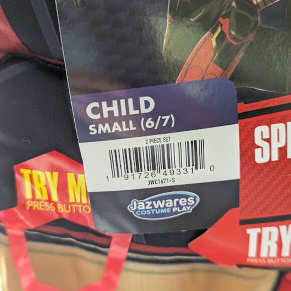 Marvel Spider Man No Way Home Light Up Childs Costume Suit Size Small 6/7 - Picture 6 of 6